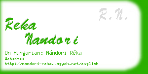 reka nandori business card